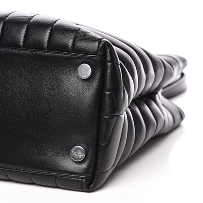 Saint Laurent Calfskin Y Quilted Monogram Large Loulou Shopper Black 11 of 15