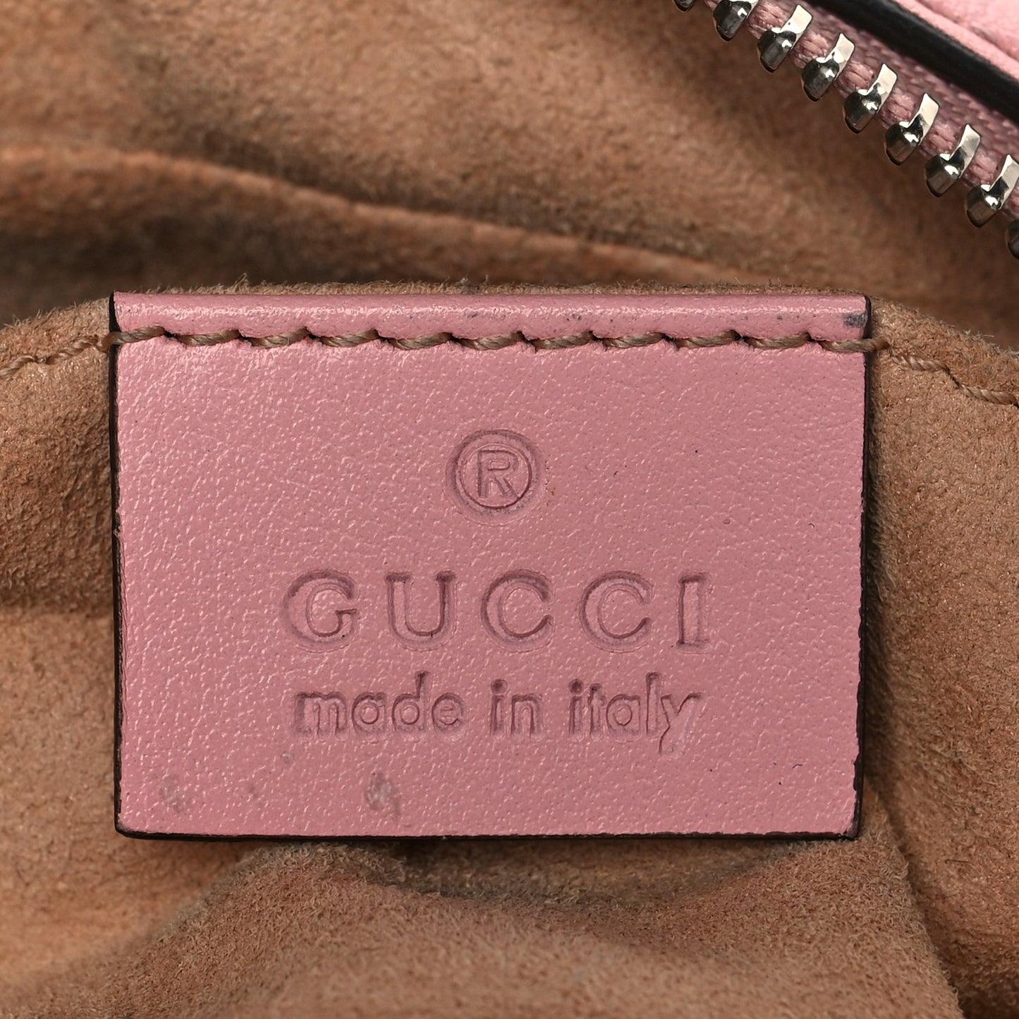 Calfskin Matelasse Mini GG Marmont Chain Shoulder Bag Wild Rose