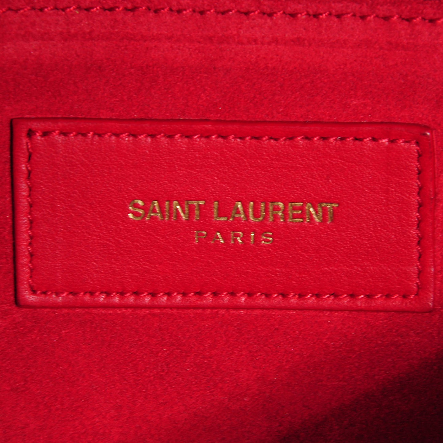 Calfskin Classic Y Clutch Red