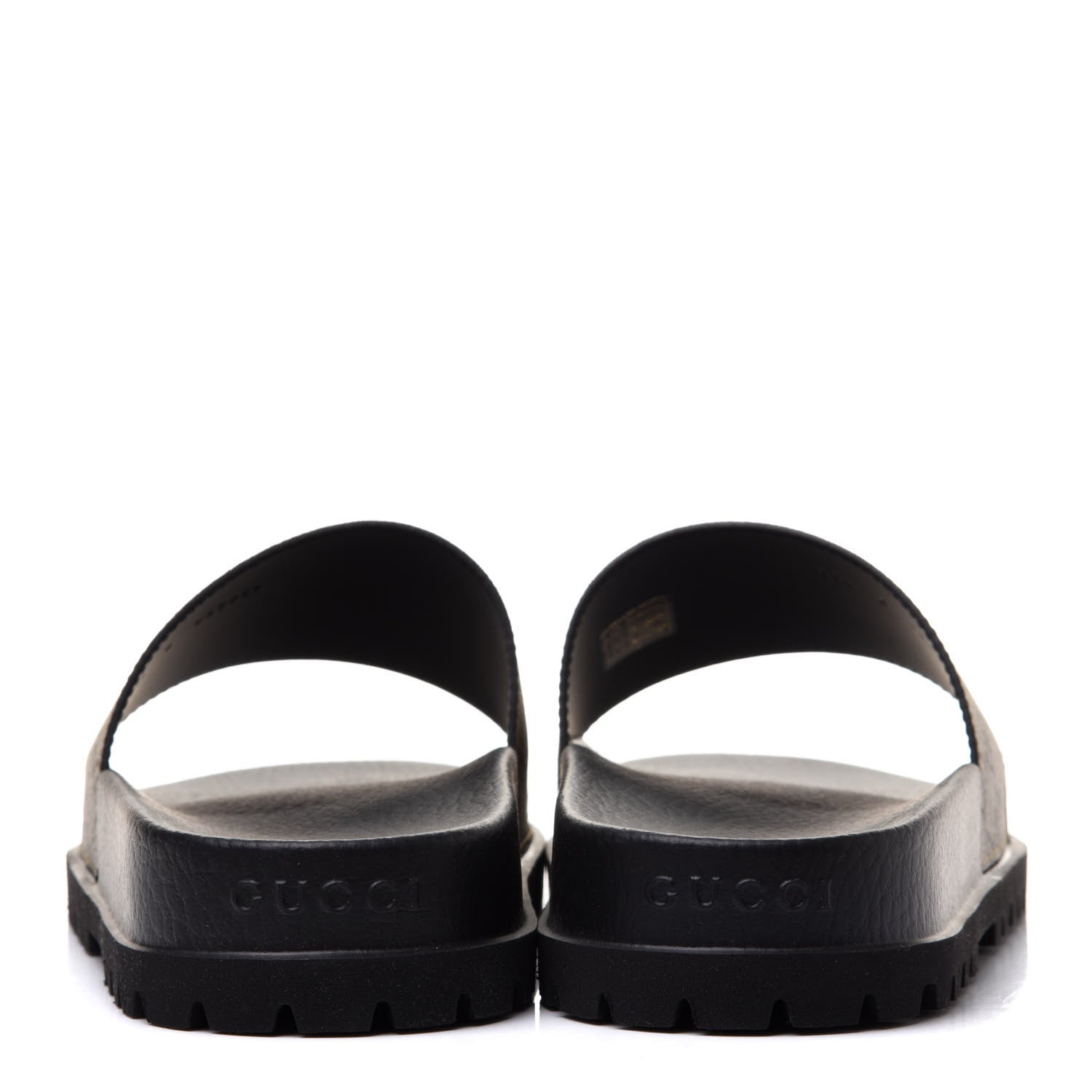 Gucci GG Supreme Monogram Tiger Mens Lug Sole Slide Sandals 9 Ebony 5 of 9