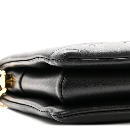 Louis Vuitton Lambskin Embossed Monogram Coussin PM Black 8 of 9