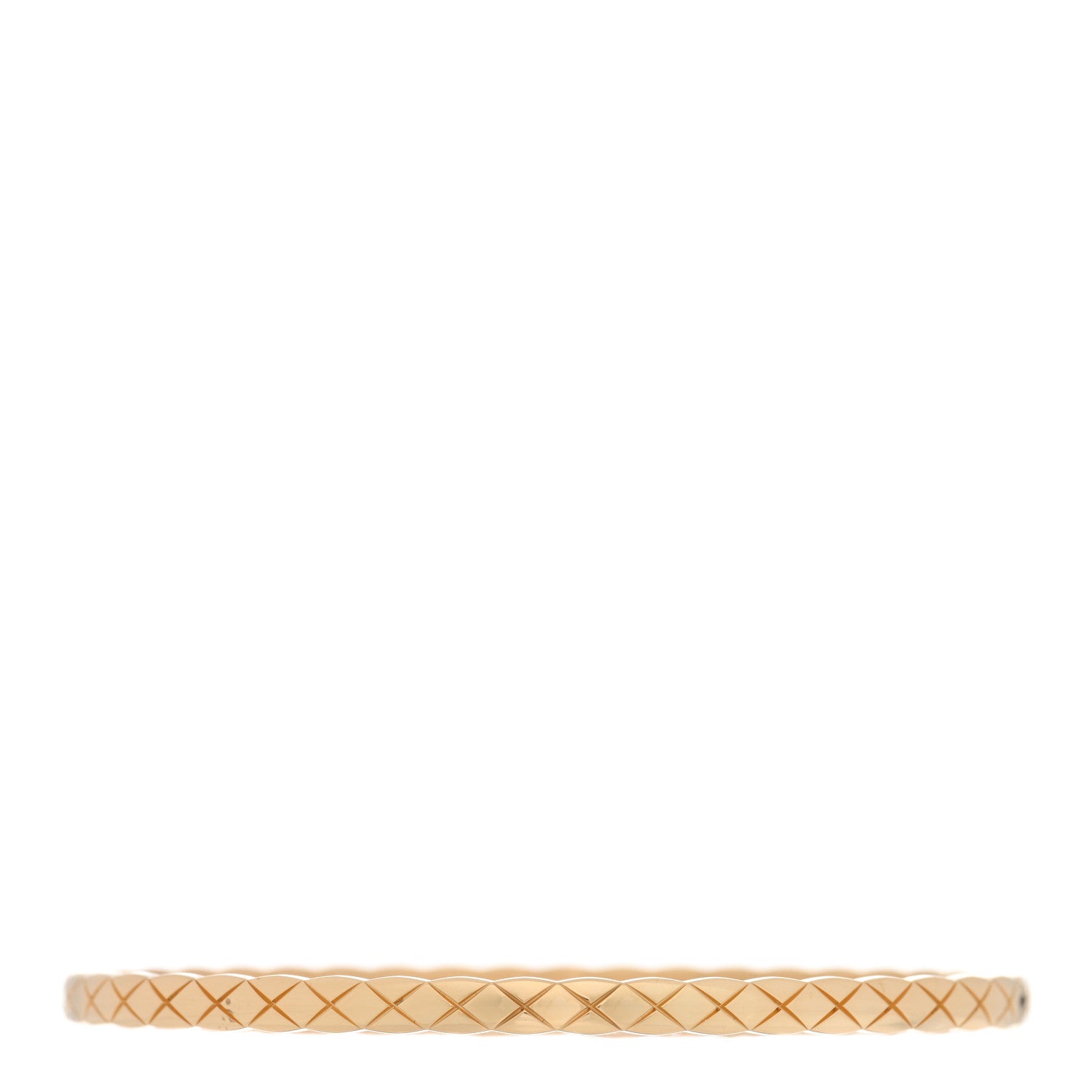 Chanel 18K Yellow Gold Mini Coco Crush Bangle Bracelet L 2 of 3