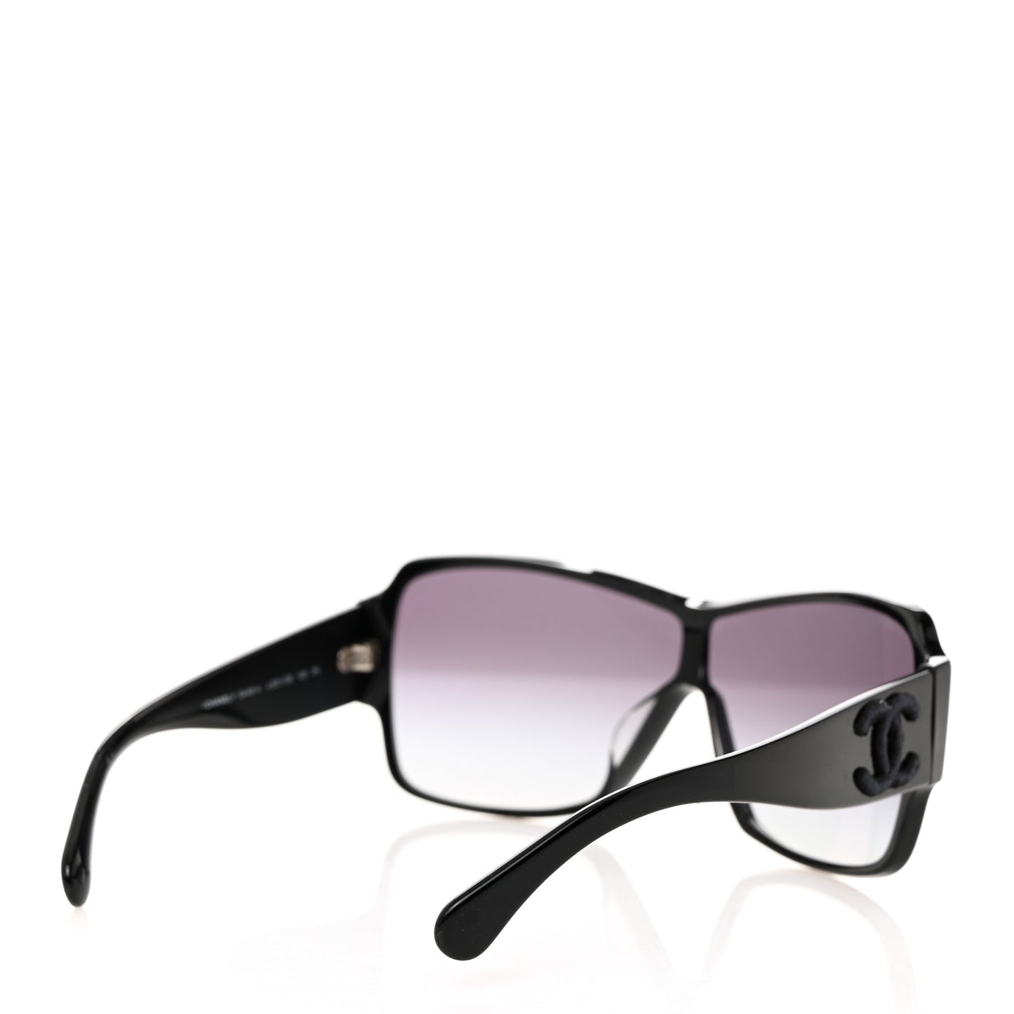Acetate Shield Sunglasses 5449-A Black