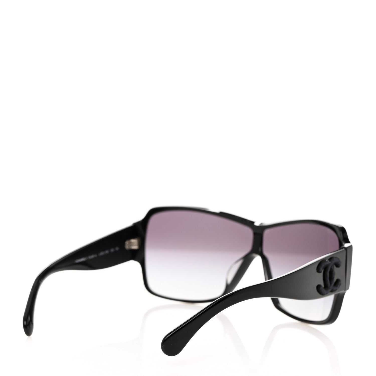 Chanel Acetate Shield Sunglasses 5449-A Black 4 of 8