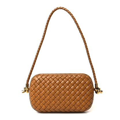 Bottega Veneta Calfskin Intrecciato Knot On Strap Camel 1 of 9