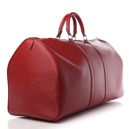 Louis Vuitton Epi Keepall 55 Castillan Red 2 of 11