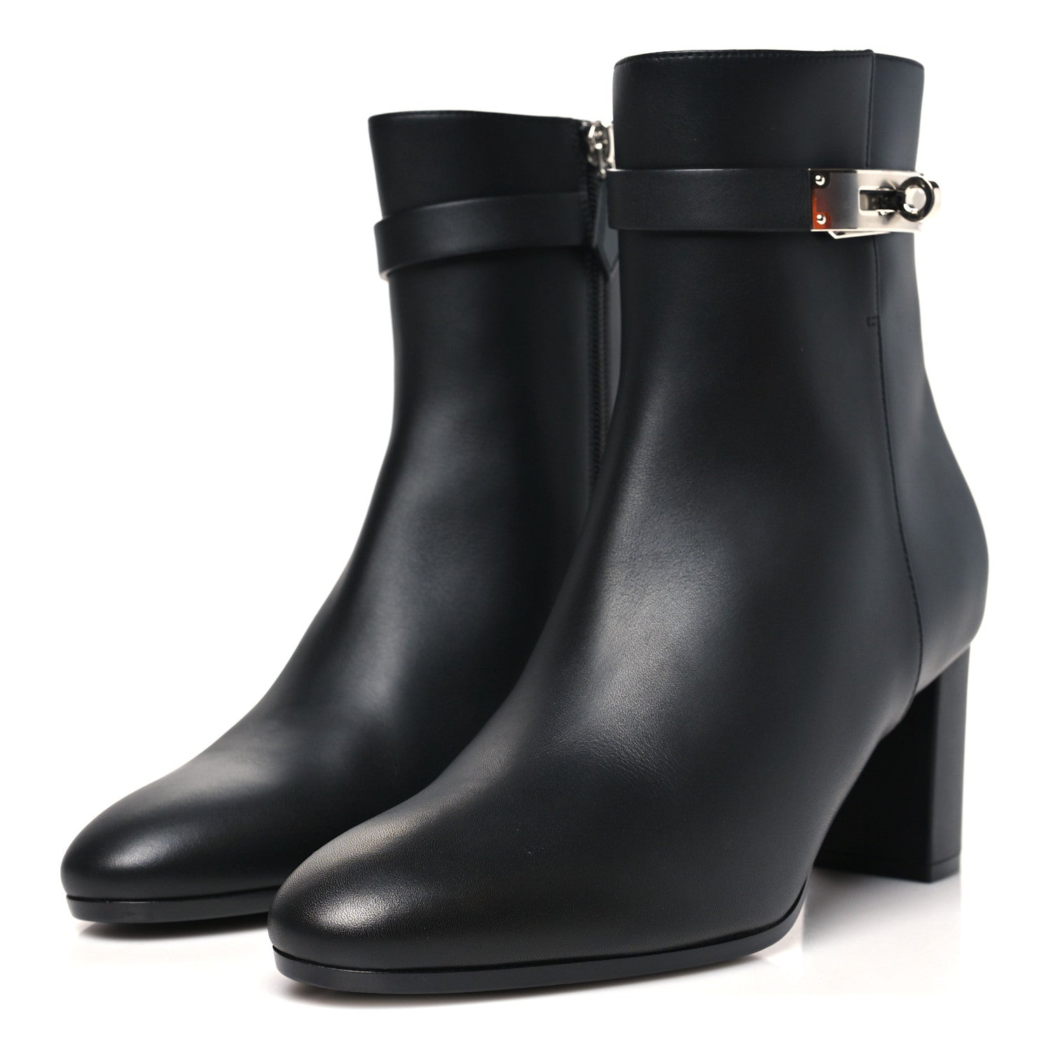 Hermes Calfskin Saint Germain Ankle Boots 39 Black 4 of 10
