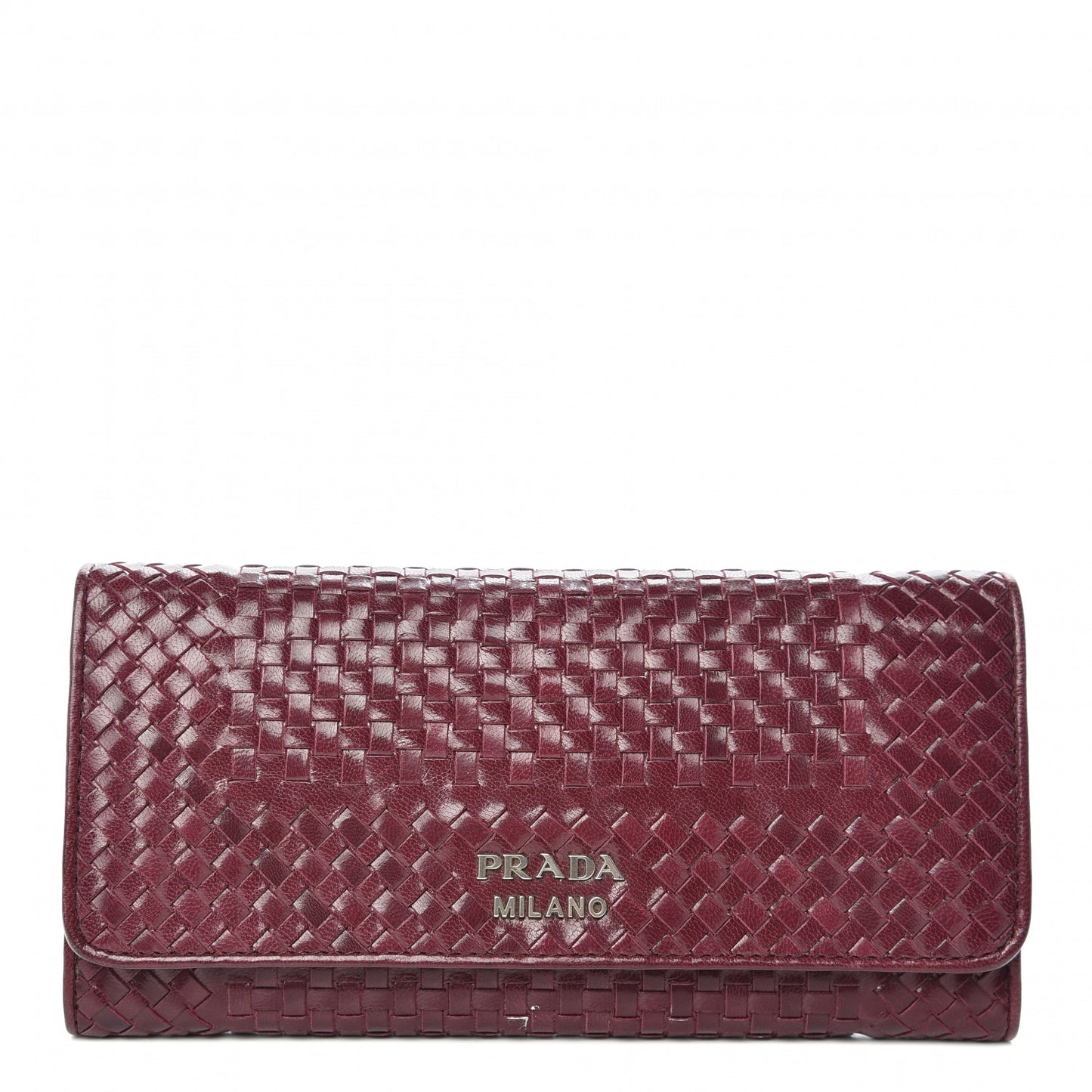 Goatskin Woven Continental Flap Wallet Ribes