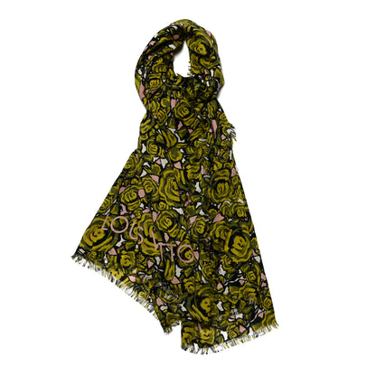 Louis Vuitton Wool Silk Cashmere Rock N Roses Stole 1 of 6