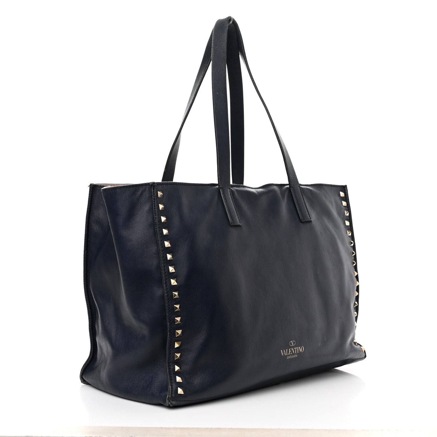 Valentino Garavani Nappa Medium Rockstud Soft Tote Marine 3 of 20
