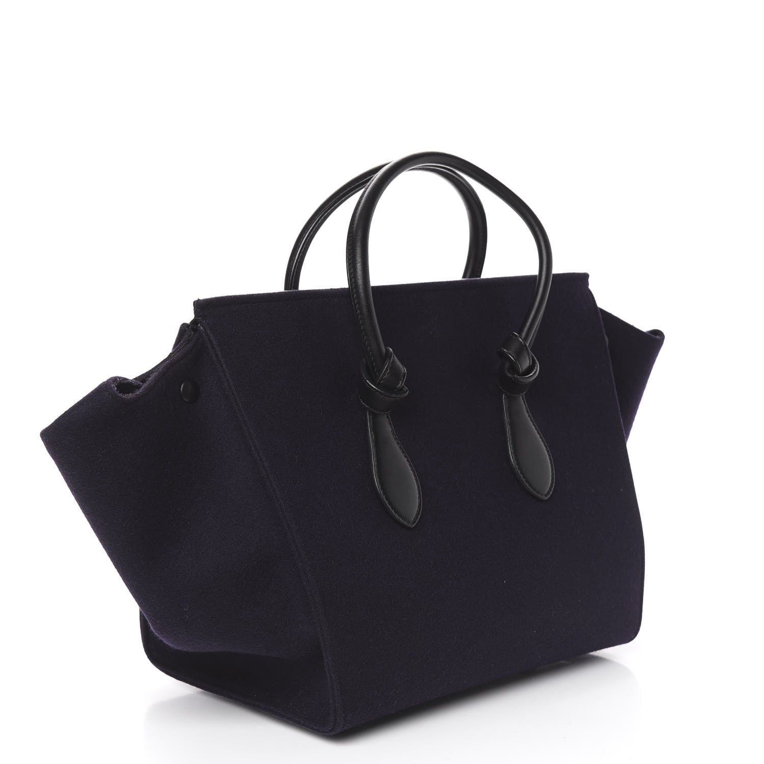 Celine Felt Calfskin Medium Tie Knot Tote Navy 4 of 26