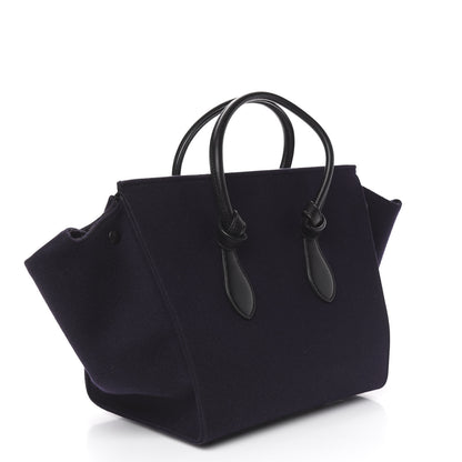 Celine Felt Calfskin Medium Tie Knot Tote Navy 4 of 26