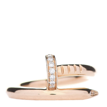 Cartier 18K Pink Gold Diamond Juste Un Clou Ring 49 4.75 1 of 4