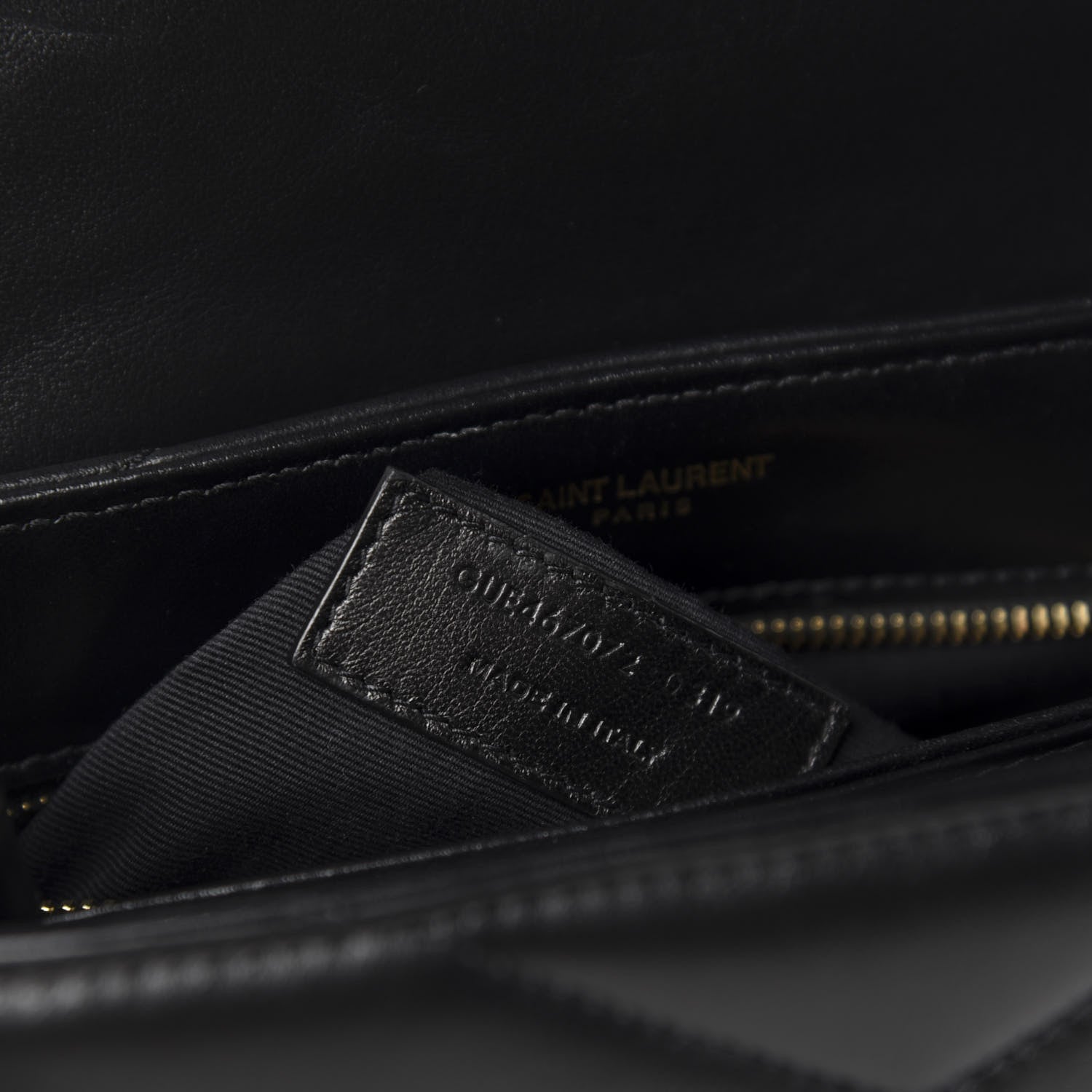 Saint Laurent Calfskin Y Quilted Monogram Toy Loulou Crossbody Bag Black 11 of 13