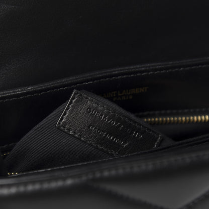 Saint Laurent Calfskin Y Quilted Monogram Toy Loulou Crossbody Bag Black 11 of 13