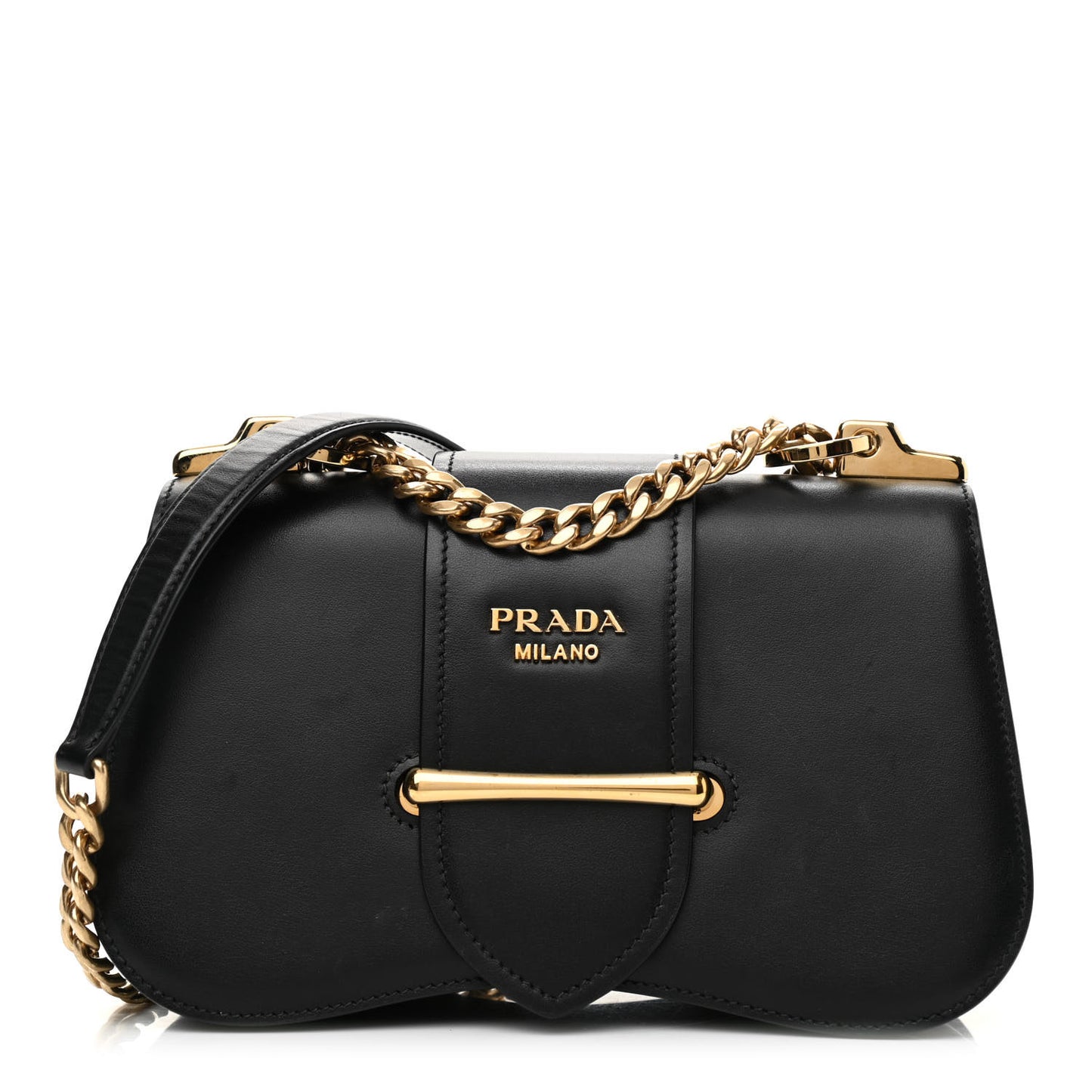 City Calfskin Sidonie Small Chain Crossbody Bag Black