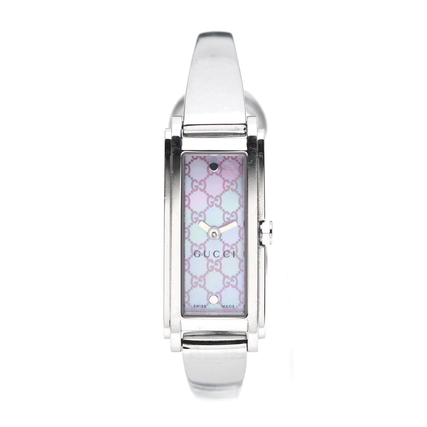 Stainless Steel Diamond Pink Mother of Pearl 14mm 1500L Horsebit Quartz Watch