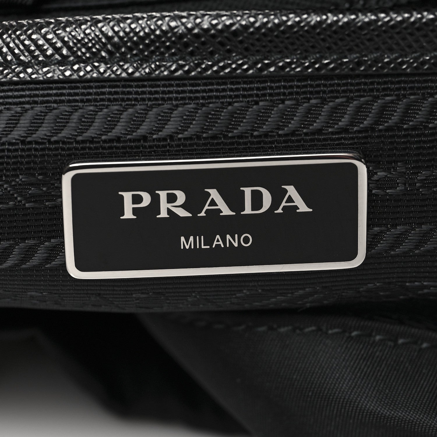 Prada Tessuto Nylon Saffiano Vela Backpack Black 6 of 9
