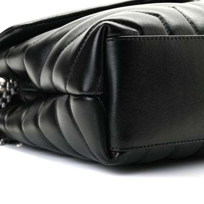 Saint Laurent Calfskin Y Quilted Monogram Small Loulou Chain Satchel Black 5 of 10