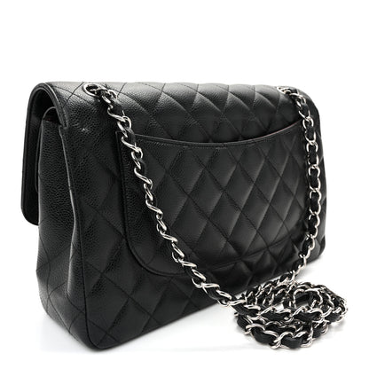 Chanel Caviar Quilted Jumbo Double Flap  Black 3 of 13
