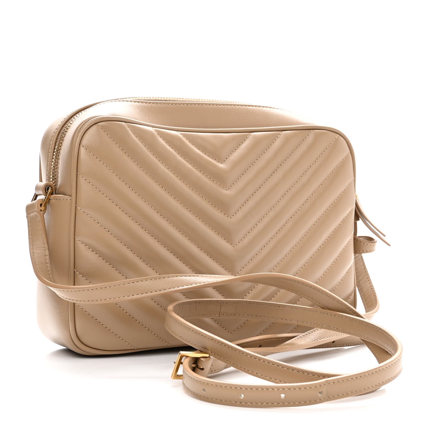 Calfskin Matelasse Monogram Lou Camera Bag Dark Beige
