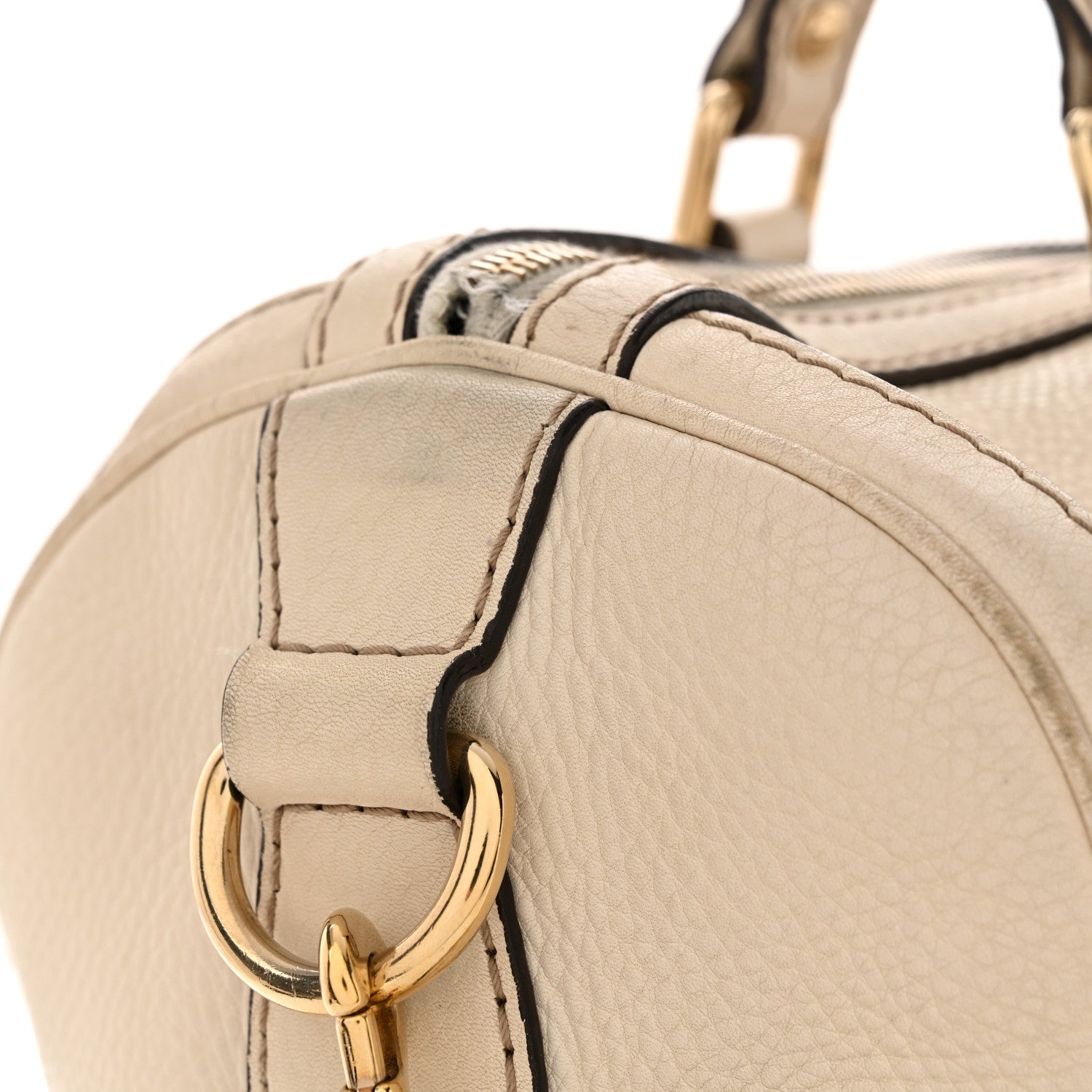 Gucci Calfskin Vintage Web Medium Boston White 19 of 23