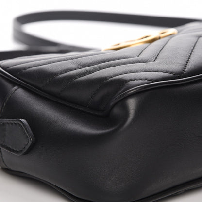 Gucci Calfskin Matelasse Small GG Marmont Chain Shoulder Bag Black 8 of 8