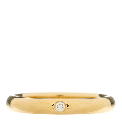 Tiffany 18K Yellow Gold Diamond 3mm Elsa Peretti Band Ring 50 5.5 1 of 7