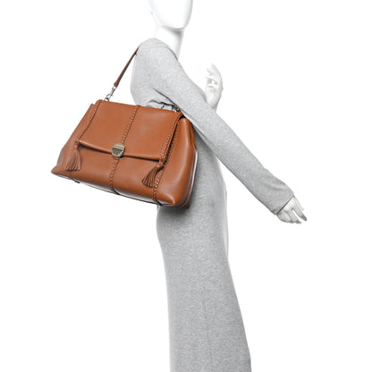 Chloe Grained Calfskin Large Penelope Shoulder Bag Caramel 2 of 17