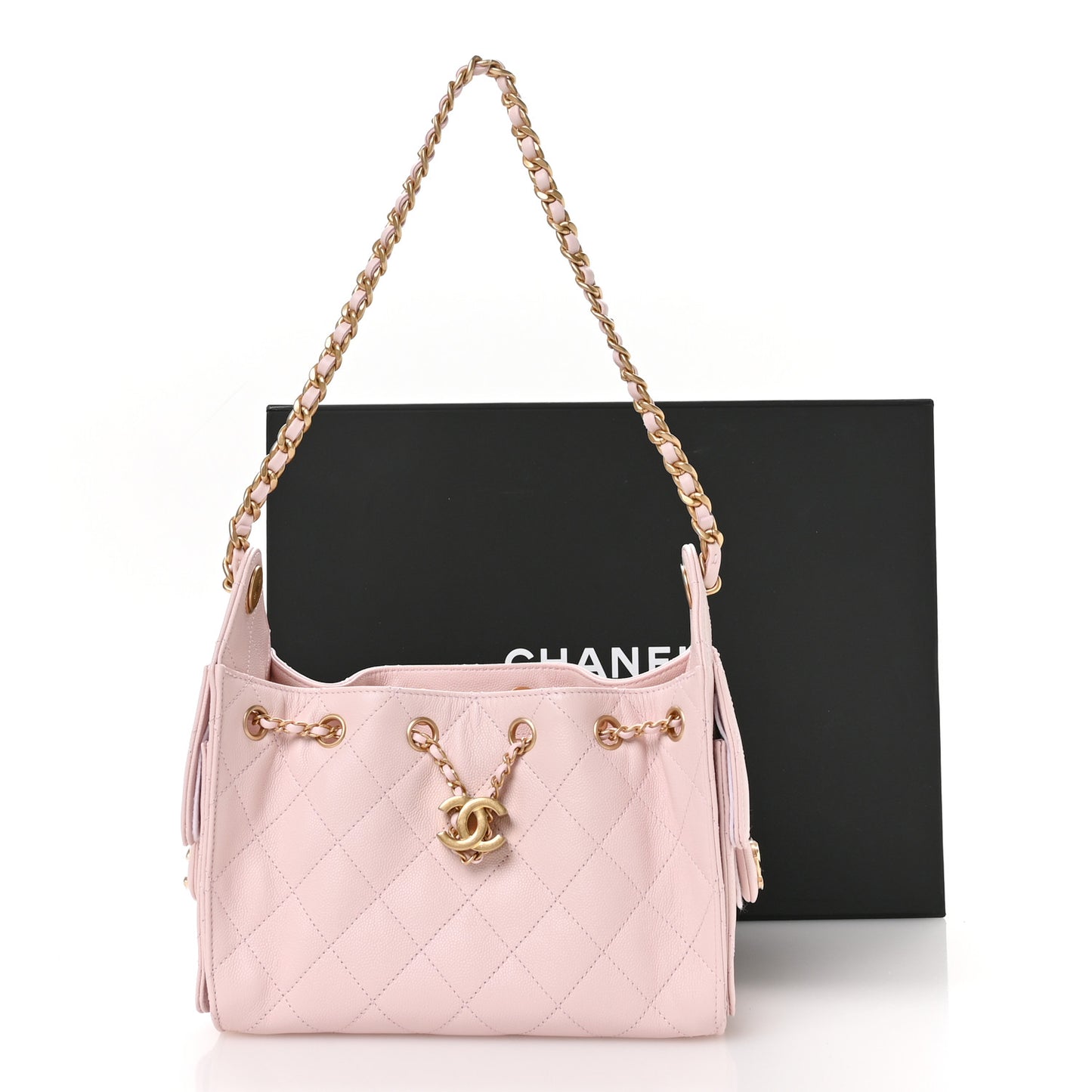 Caviar Quilted Mini Chanel 25 Handbag Light Pink