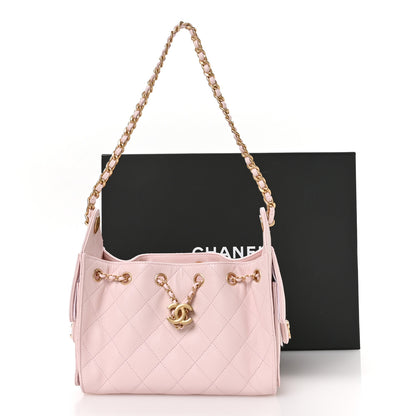 Chanel Caviar Quilted Mini Chanel 25 Handbag Light Pink 11 of 11