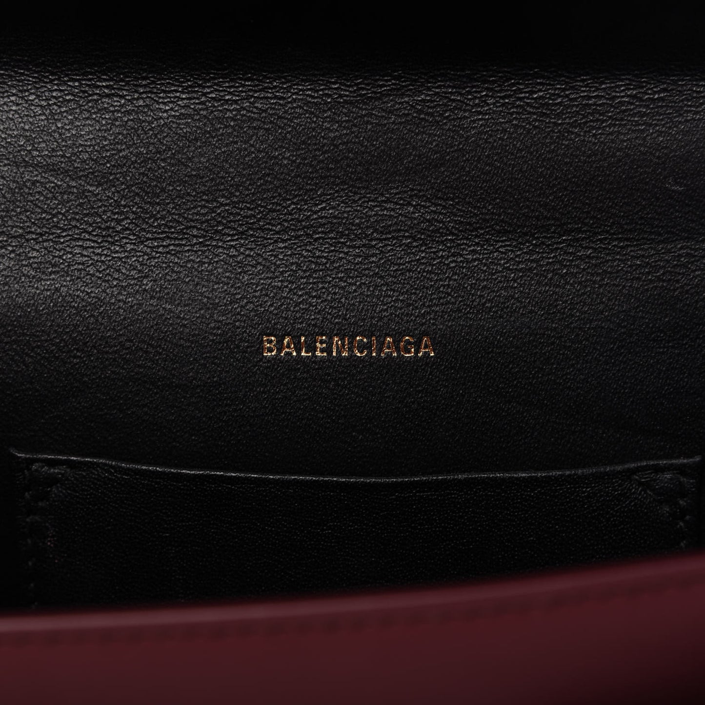 Box Calfskin XS Sharp Top Handle Bag Burgundy