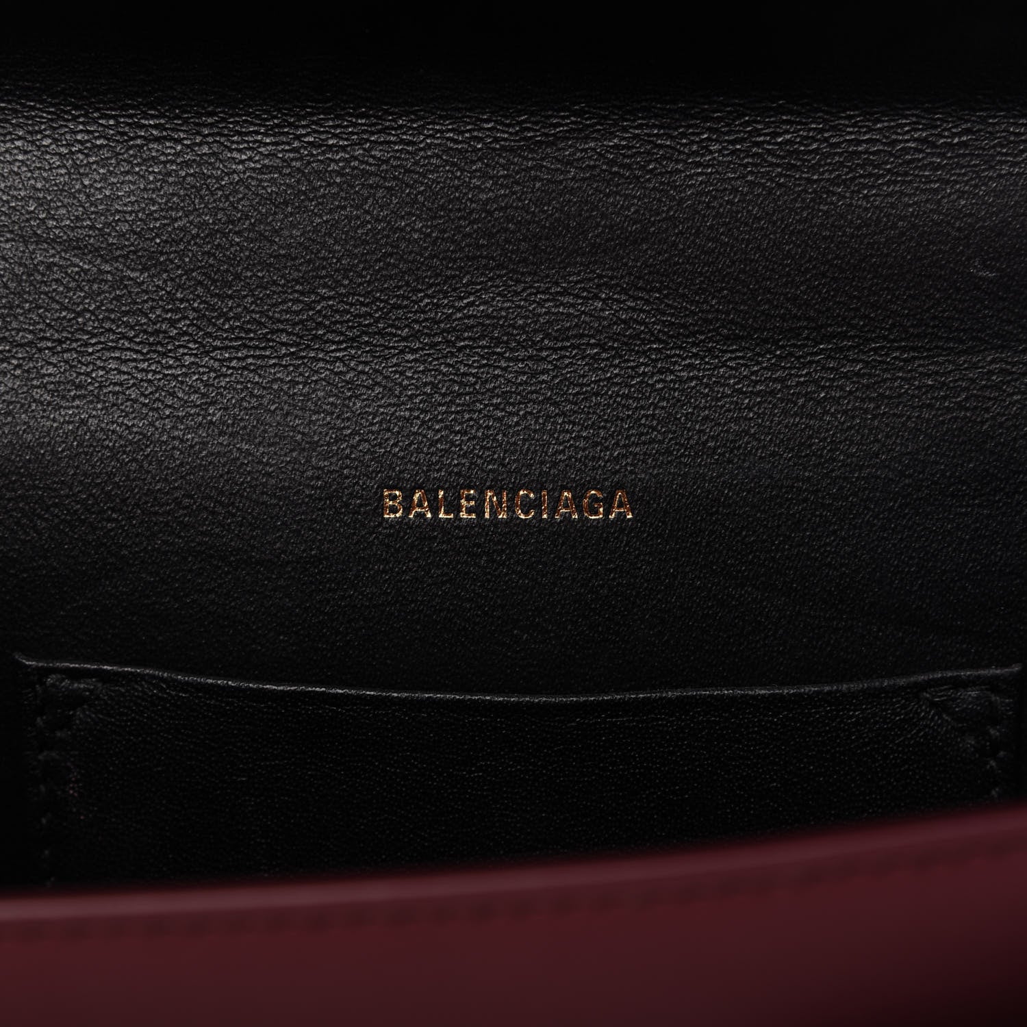 Balenciaga Box Calfskin XS Sharp Top Handle Bag Burgundy 9 of 10
