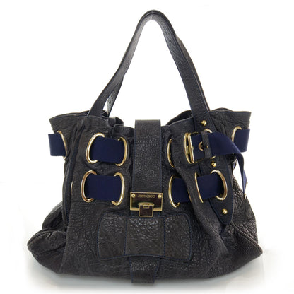 Jimmy Choo Drummed Leather XL Ramona Navy 1 of 7