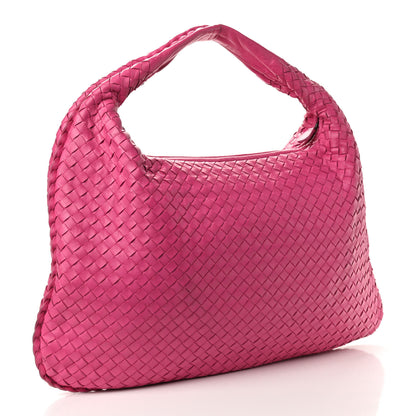 Bottega Veneta Nappa Intrecciato Maxi Veneta Hobo Fuchsia 3 of 9