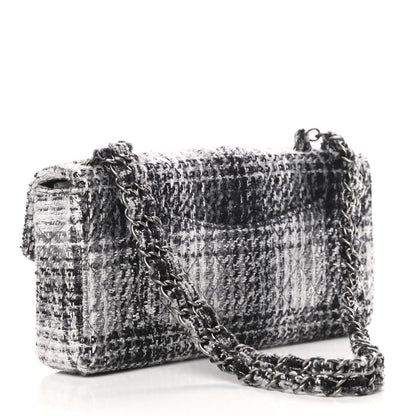 Chanel Tweed East West Flap Black White 3 of 11