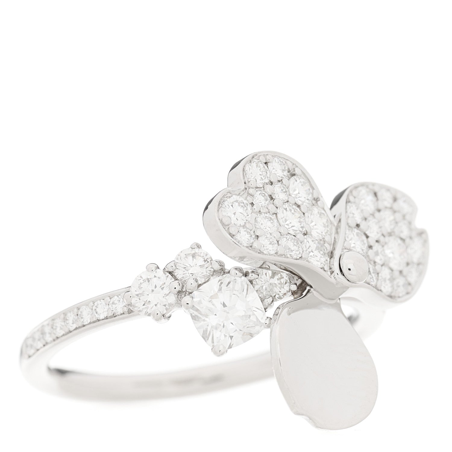 Tiffany Platinum Diamond Paper Flowers Mixed Cluster Ring 49 5 4 of 4