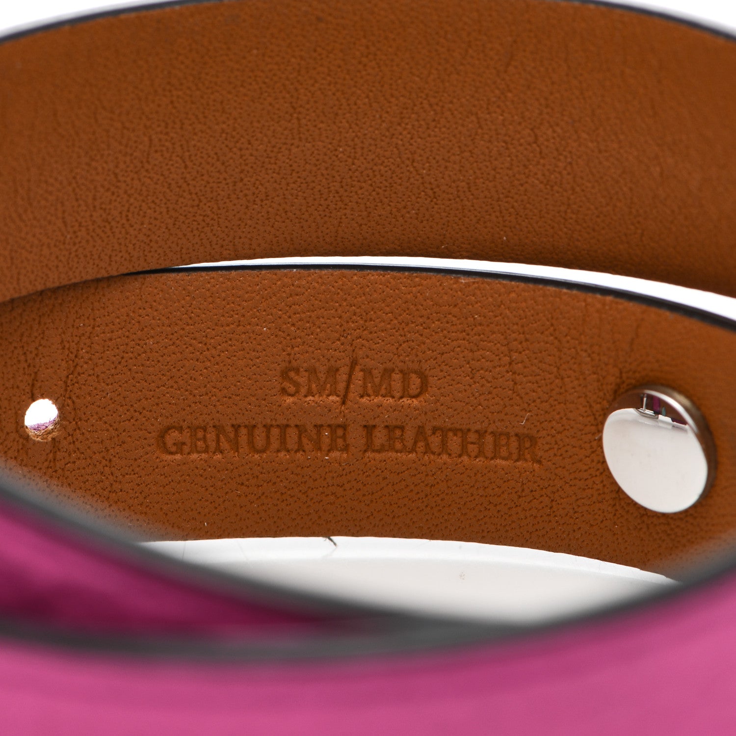 Tiffany Sterling Silver Leather Return to Tiffany Double Wrap Bracelet Pink 4 of 4