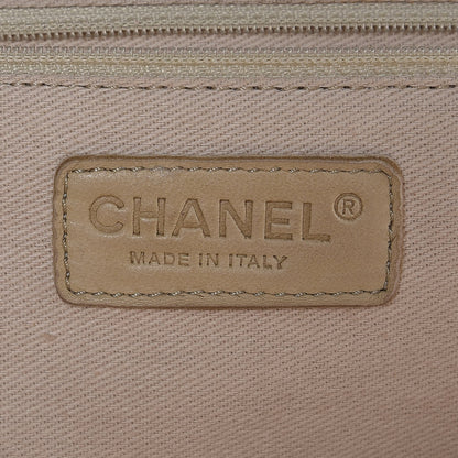 Chanel Canvas Lambskin Chocolate Bar CC Shopping Tote Beige 6 of 9