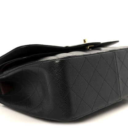 Chanel Caviar Quilted Jumbo Double Flap Black 10 of 11