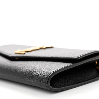 Saint Laurent Grain De Poudre Uptown Chain Wallet Black 10 of 10