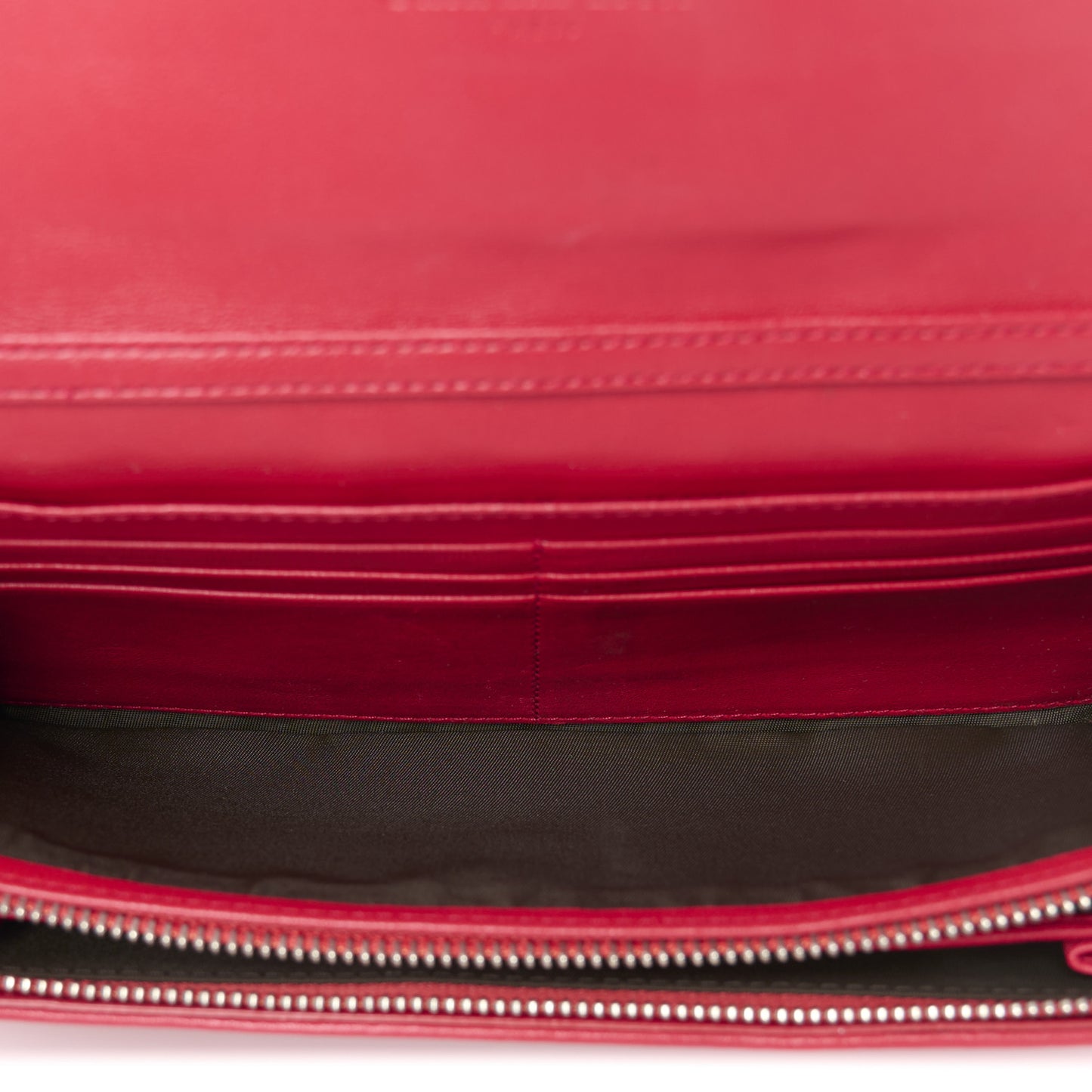 Lambskin Cannage Lady Dior Rendezvous Wallet On Chain Fuchsia