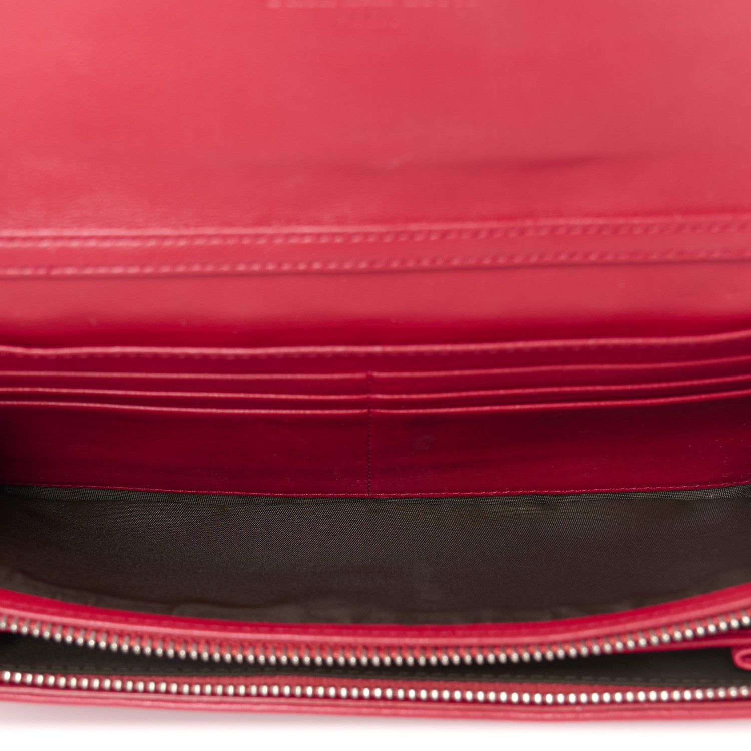Christian Dior Lambskin Cannage Lady Dior Rendezvous Wallet On Chain Fuchsia 5 of 10
