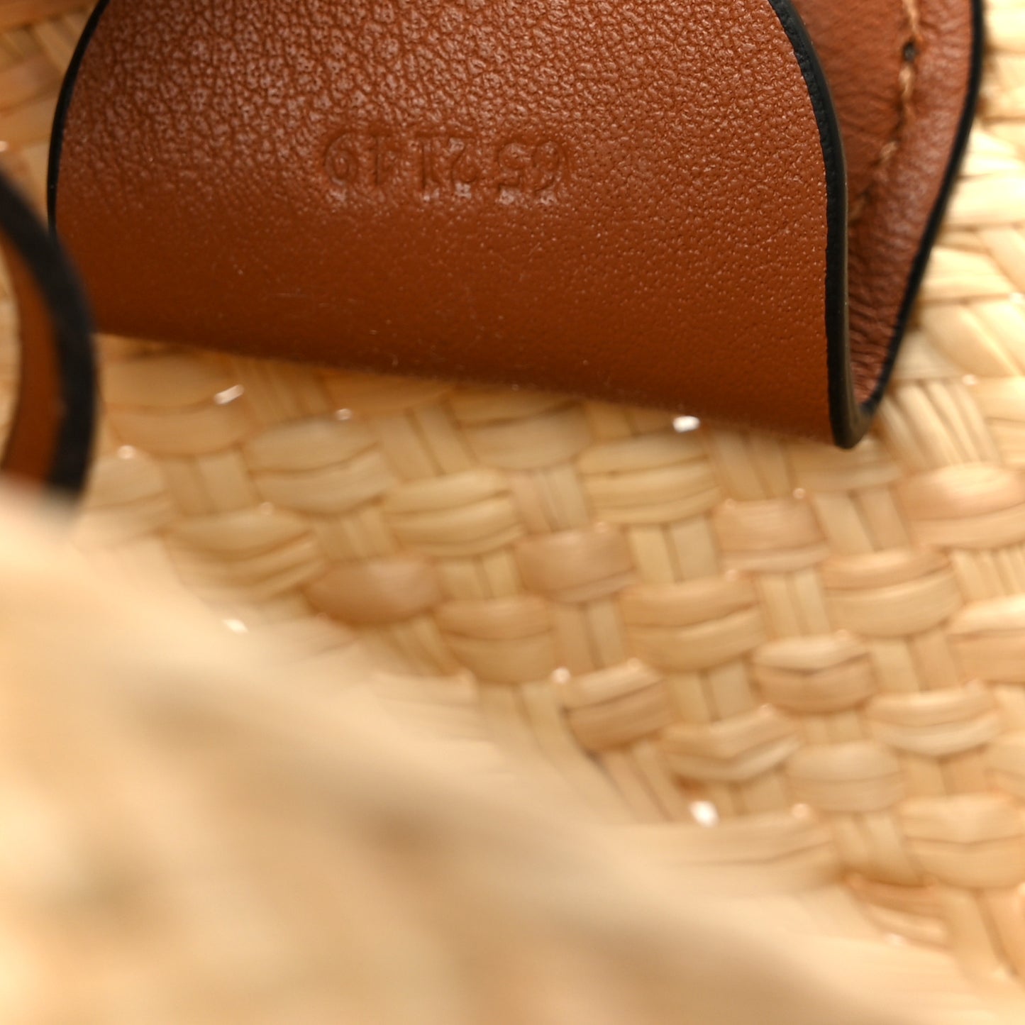 Calfskin Raffia Paulas Ibiza Small Anagram Basket Tote Bag Natural Tan Natural Tan