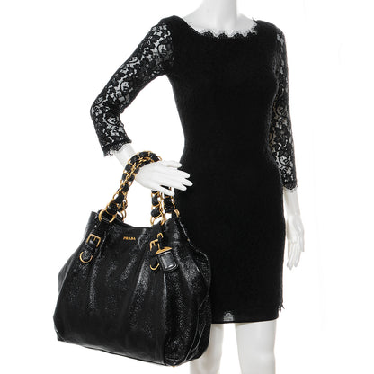Prada Cervo Lux Chain Bag Nero Black 2 of 9