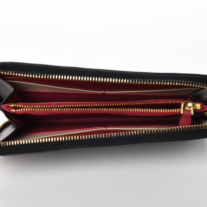 Prada Saffiano Colour Zip Around Wallet Black Peonia 5 of 16
