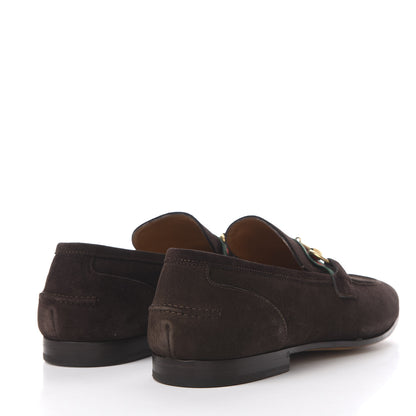 Gucci Suede Web Mens Horsebit Loafers 10.5 Cocoa 4 of 11