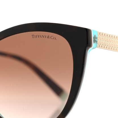 Tiffany Acetate Metal Cat Eye Sunglasses TF4159 Black Blue 5 of 8