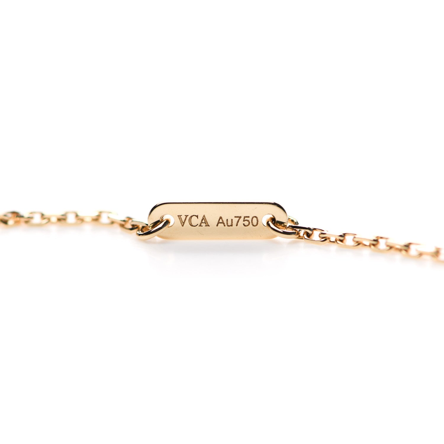 Van Cleef & Arpels 18K Yellow Gold Mother of Pearl Sweet Alhambra Pendant Necklace 4 of 6