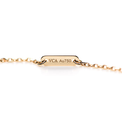 Van Cleef & Arpels 18K Yellow Gold Mother of Pearl Sweet Alhambra Pendant Necklace 4 of 6